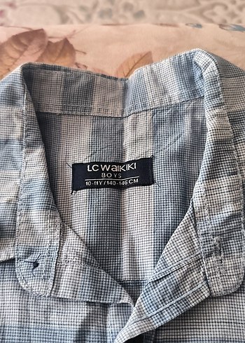 Gri Kısa Kollu Denim Erkek Gömlek - Görsel 2