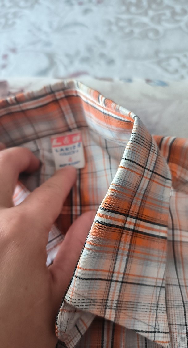 Erkek Gri Kısa Kollu Kareli Gömlek - Görsel 2