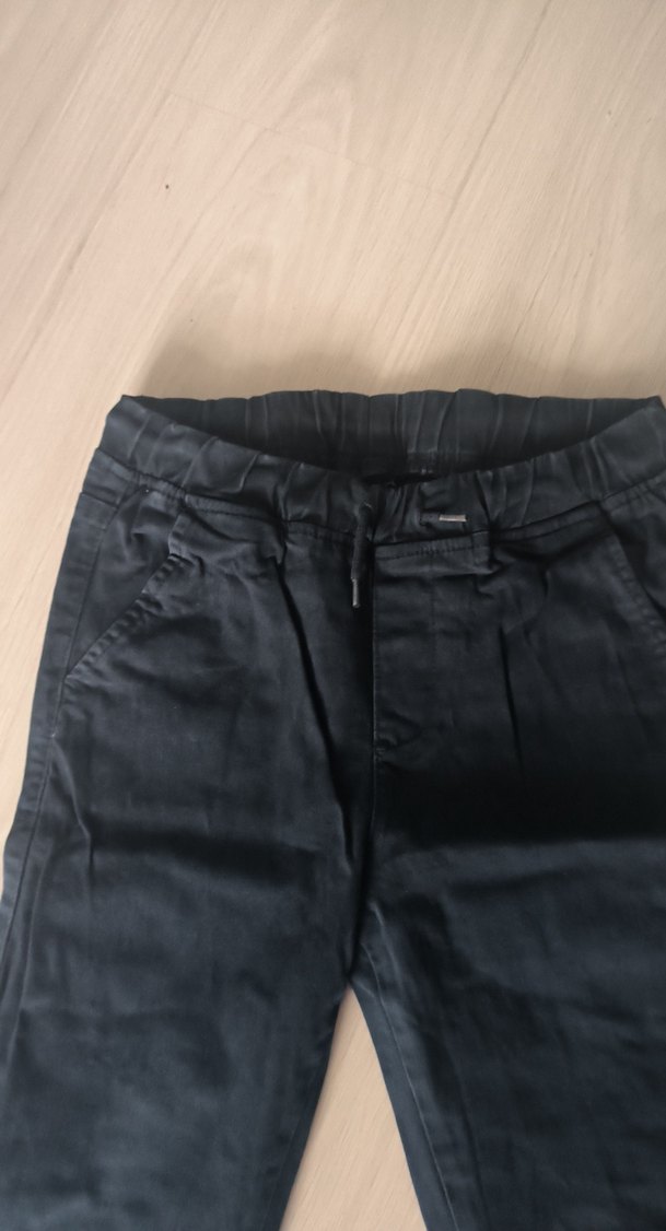 Erkek  çocuk Siyah Loose Fit Denim Pantolon - Görsel 3