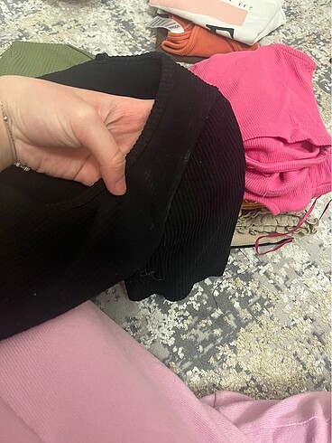 Stradivarius stradivarius siyah crop