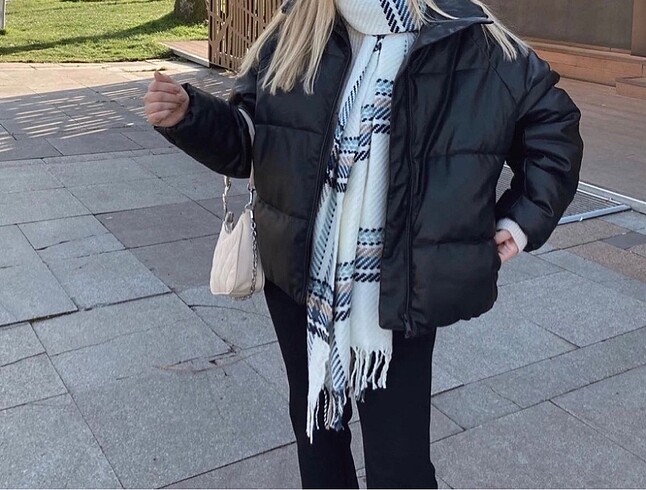 H&m deri şişme mont