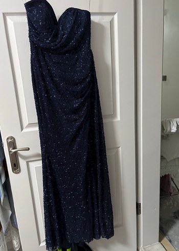 Uzun Lacivert Straplez Abiye Elbise 3000 Tl - Görsel 5