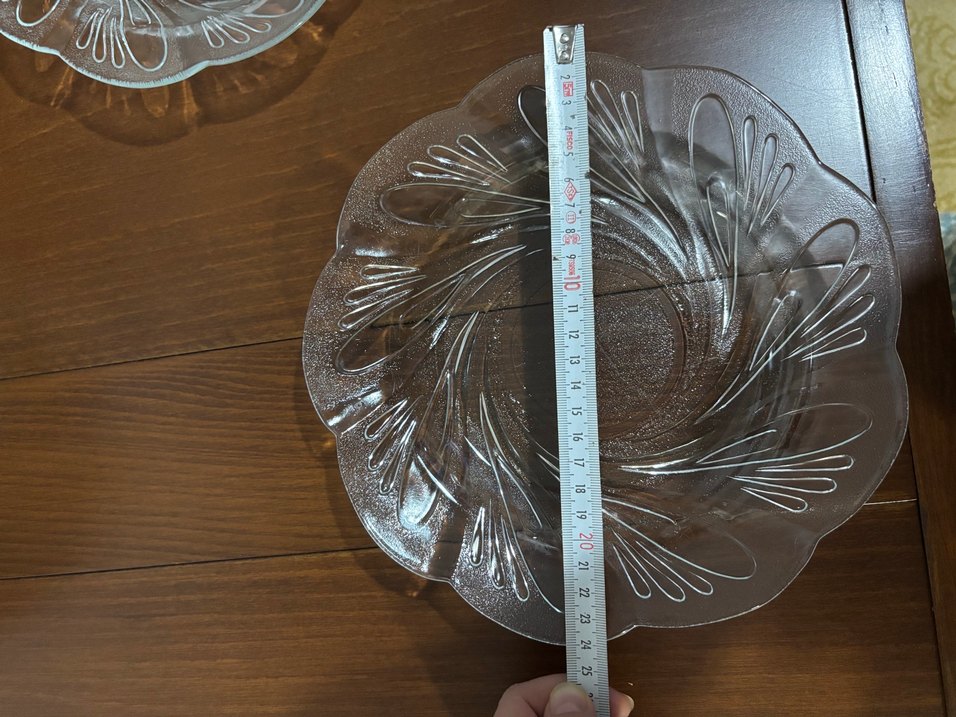 Vintage Desenli Cam Tabak Seti 15 parça - Görsel 4