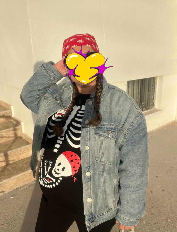 Kuru kafa tayt üzerı hamıle badisi - Görsel 2