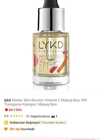 Lyn Devon LYKD Vitamin C İçeren Makyaj Bazı