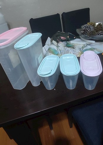 Pastel Renkli Plastik Saklama Kapları Seti