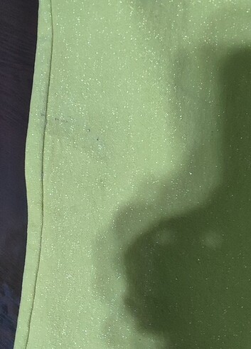 m Beden yeşil Renk Simli abiye pantolon 