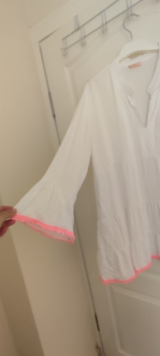 uzun kollu pareo, plaj elbisesi - Görsel 2