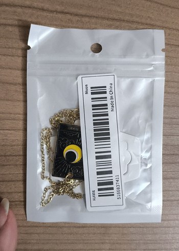 Zincir Detaylı Midi Tarot Kartı Kolye The Moon - Görsel 2