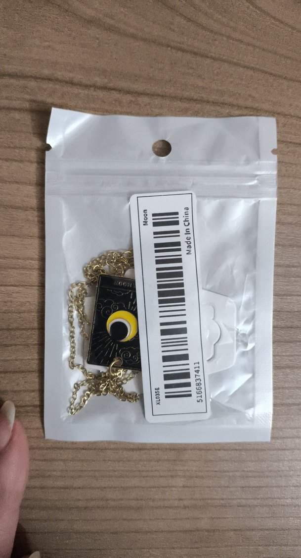 Zincir Detaylı Midi Tarot Kartı Kolye The Moon - Görsel 2