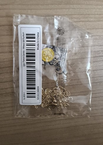 Gold Renkli Zincir Detaylı Tarot Kart Kolye - Görsel 2