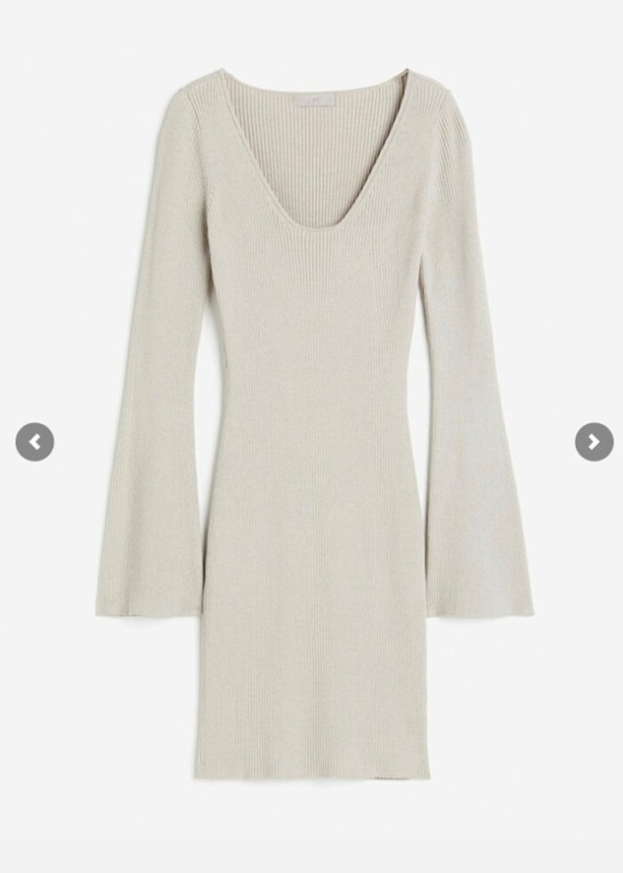 HM LASTİK ÖRGÜLÜ ELBİSE - Görsel 3