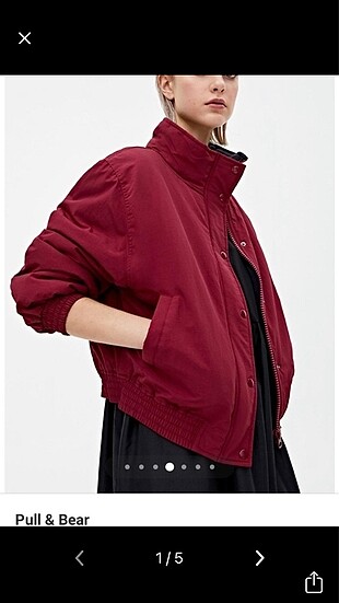 Burgonya şarabı pull&bear bomber ceket