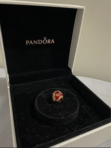 Pandora charm Gümüş rose gold kırmızı