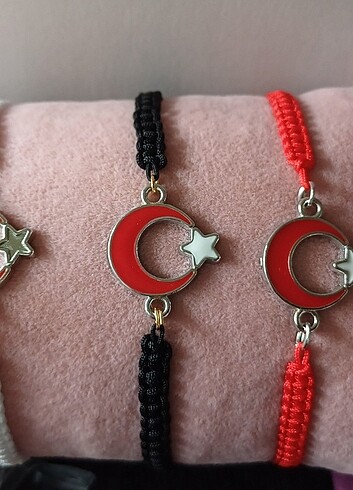 Ay Yıldız makrome bileklik