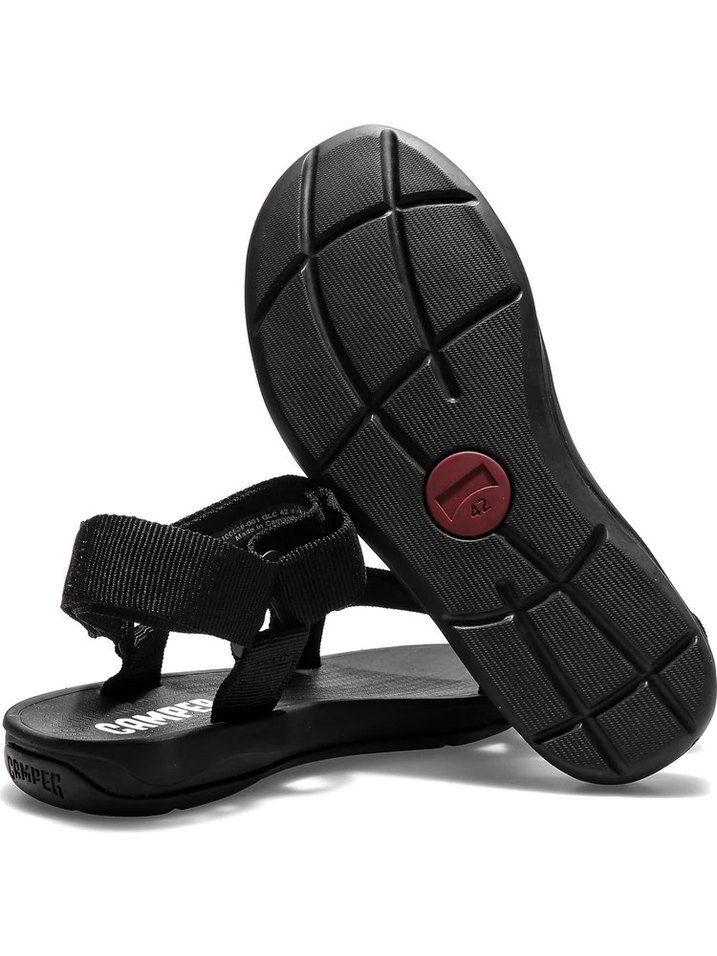 Siyah  Cırt Cırtlı Dolgu Topuklu Sandalet - Görsel 5