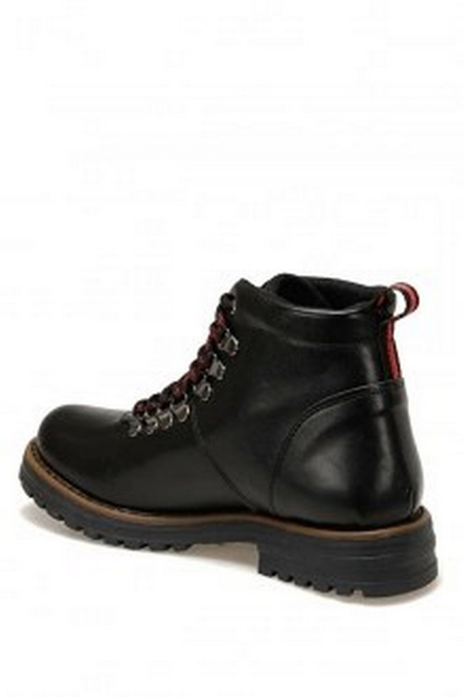 ESiyah Deri Bağcıklı Biker Bot - Görsel 2