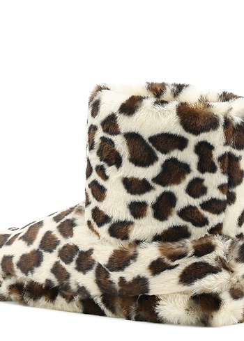 Leopar Desenli Kadın Suni Kürk Ev Terliği - Görsel 2