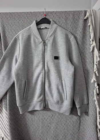 Gri Fermuarlı Erkek Sweatshirt dolce &gabbana orjinal