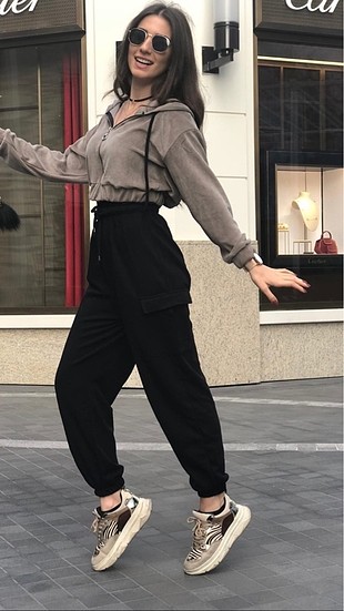Zara siyah jogger eşofman