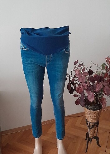 l Beden lacivert Renk Hamile kot pantolon