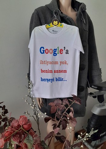 Beyaz Baskılı espirili Çocuk Tişörtü