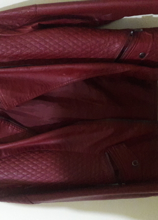 bordo deri ceket