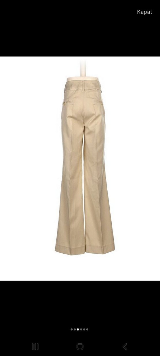 Bej Pilili Kadın Ofis Pantolonu - Görsel 2