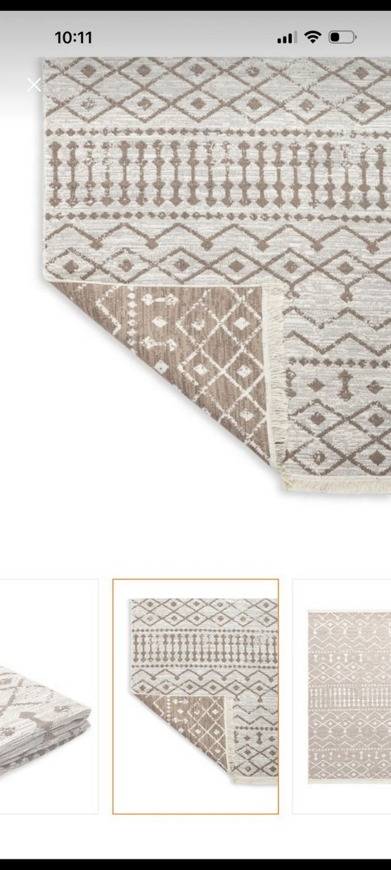 Bohem Tarzı Bej Gri Desenli İskandinav model Halı - Görsel 2