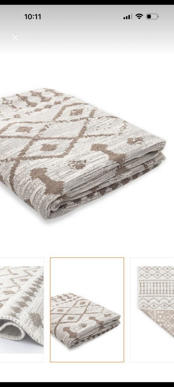 Bohem Tarzı Bej Gri Desenli İskandinav model Halı - Görsel 3