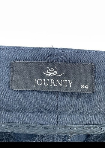 Düğmeli Lacivert Kadın klasik Pantolon - Görsel 4