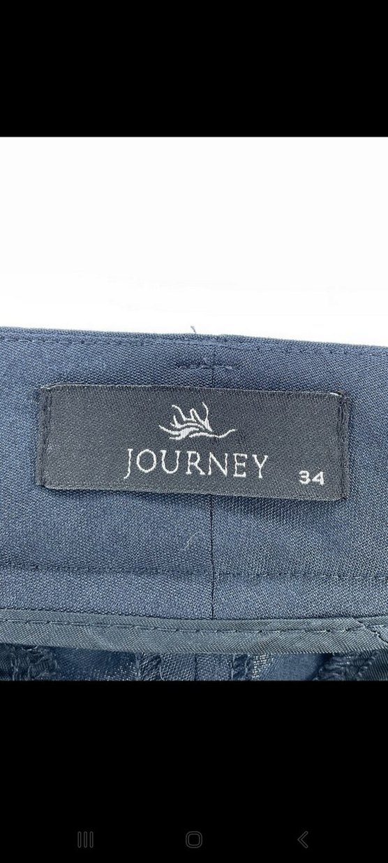 Düğmeli Lacivert Kadın klasik Pantolon - Görsel 4