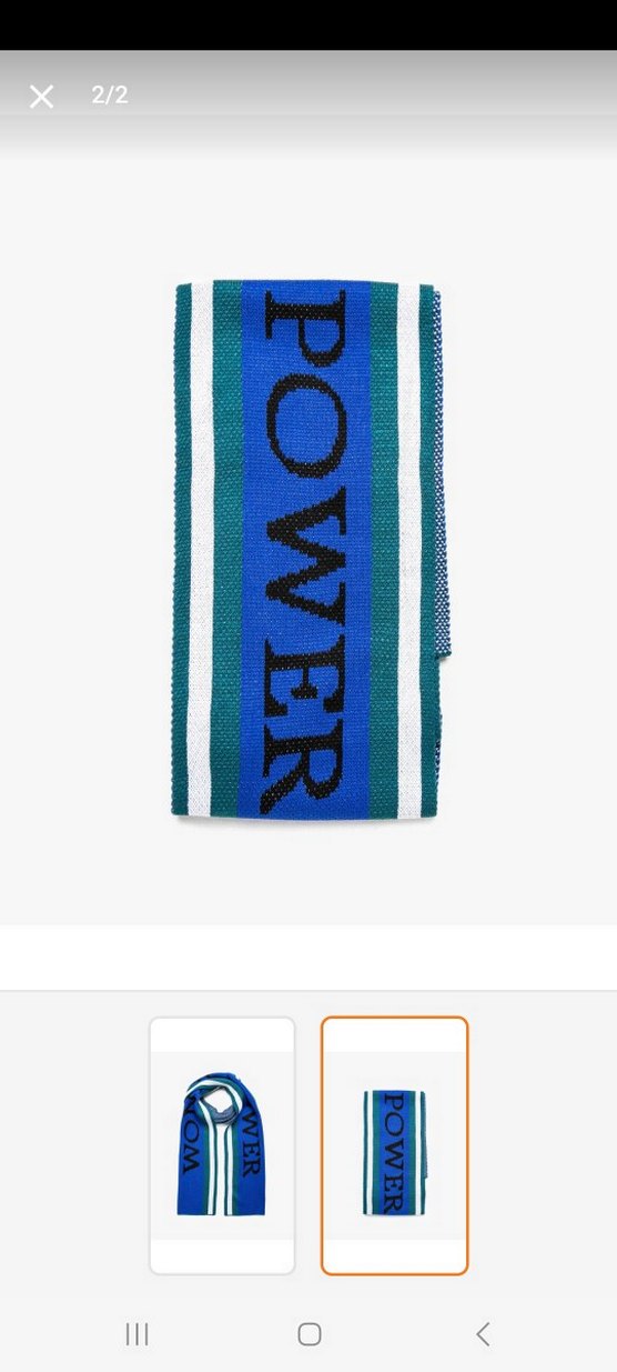 Mavi Baskılı Koton Atkı - Görsel 2