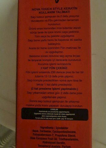 Nova Touch Style Brezilya Keratin Jeli 1000 ml - Görsel 7