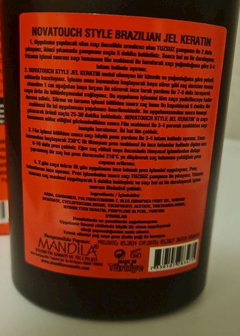 Nova Touch Style Brezilya Keratin Jeli 1000 ml - Görsel 6