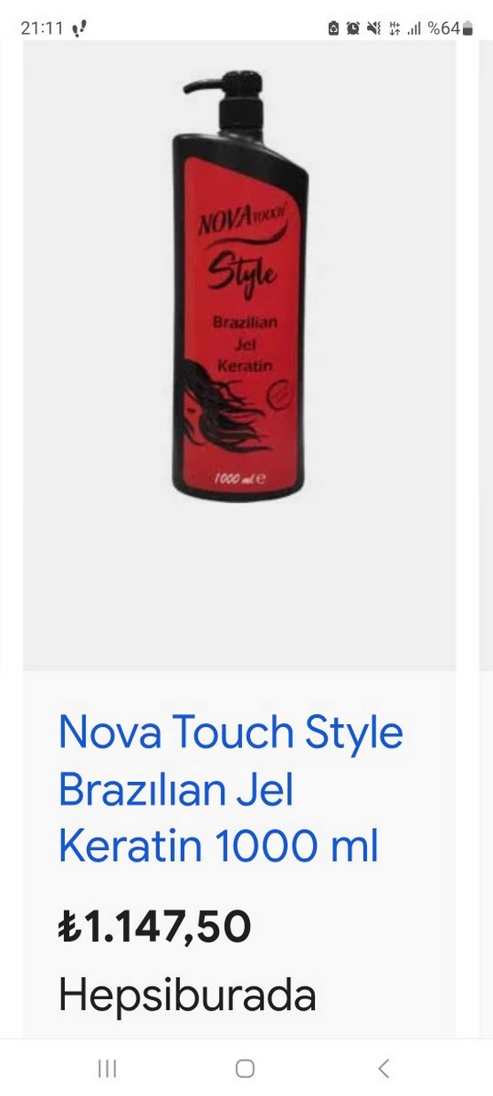 Nova Touch Style Brezilya Keratin Jeli 1000 ml - Görsel 2