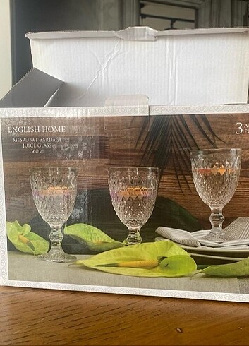 English Home 24adet 360ml vintage su-meşrubat bardağı