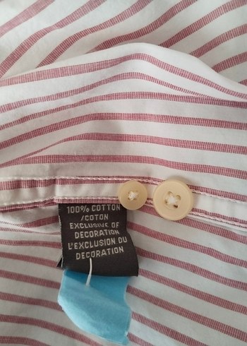 xl Beden bordo Renk Bordo Çizgili uzun Kollu Erkek Gömlek