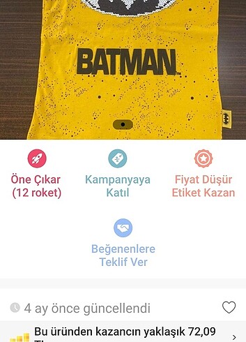 Üç adet tişört