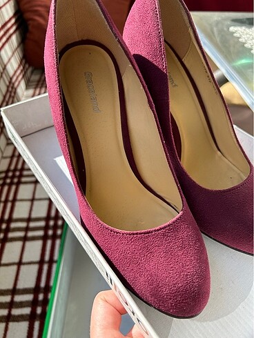 Deichmann Deichman 37 numara mürdüm süet klasik ayakkabı