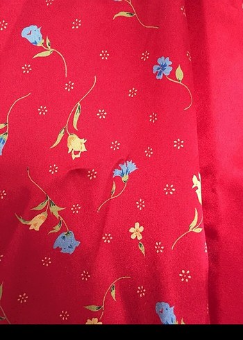 Uzun Kırmızı Bohem Kadın Sabahlık - Görsel 4