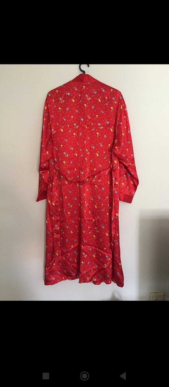 Uzun Kırmızı Bohem Kadın Sabahlık - Görsel 2