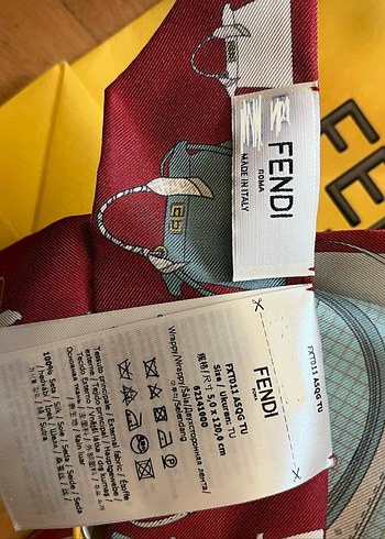 Fendi ipek ince fular - Görsel 3