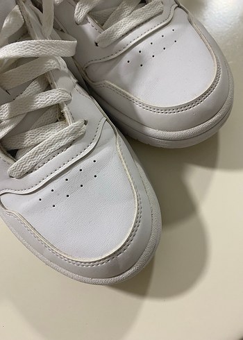 Beyaz Adidas Hoops 3.0 unisex Spor sneakers - Görsel 3