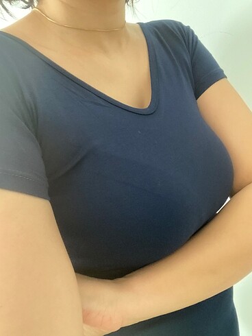 Viskon basic body önü sırtı V yaka kısa kol