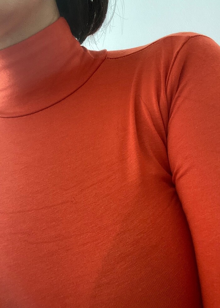 Viskon basic body yarım balıkçı / boğaz dik yaka uzun kol - Görsel 2