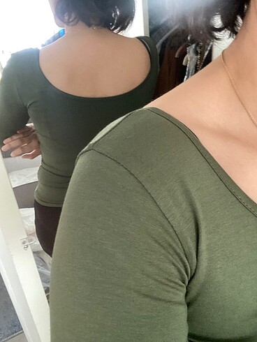 Viskon basic body havuz / U yaka uzun kol - Görsel 3