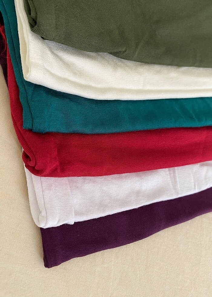 Viskon basic body havuz / U yaka uzun kol - Görsel 5