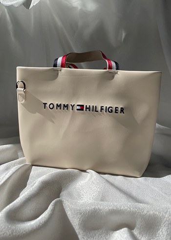 Tommy Hilfiger Krem Tote Canta