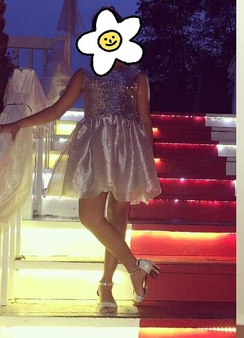 Payetli çocuk abiye